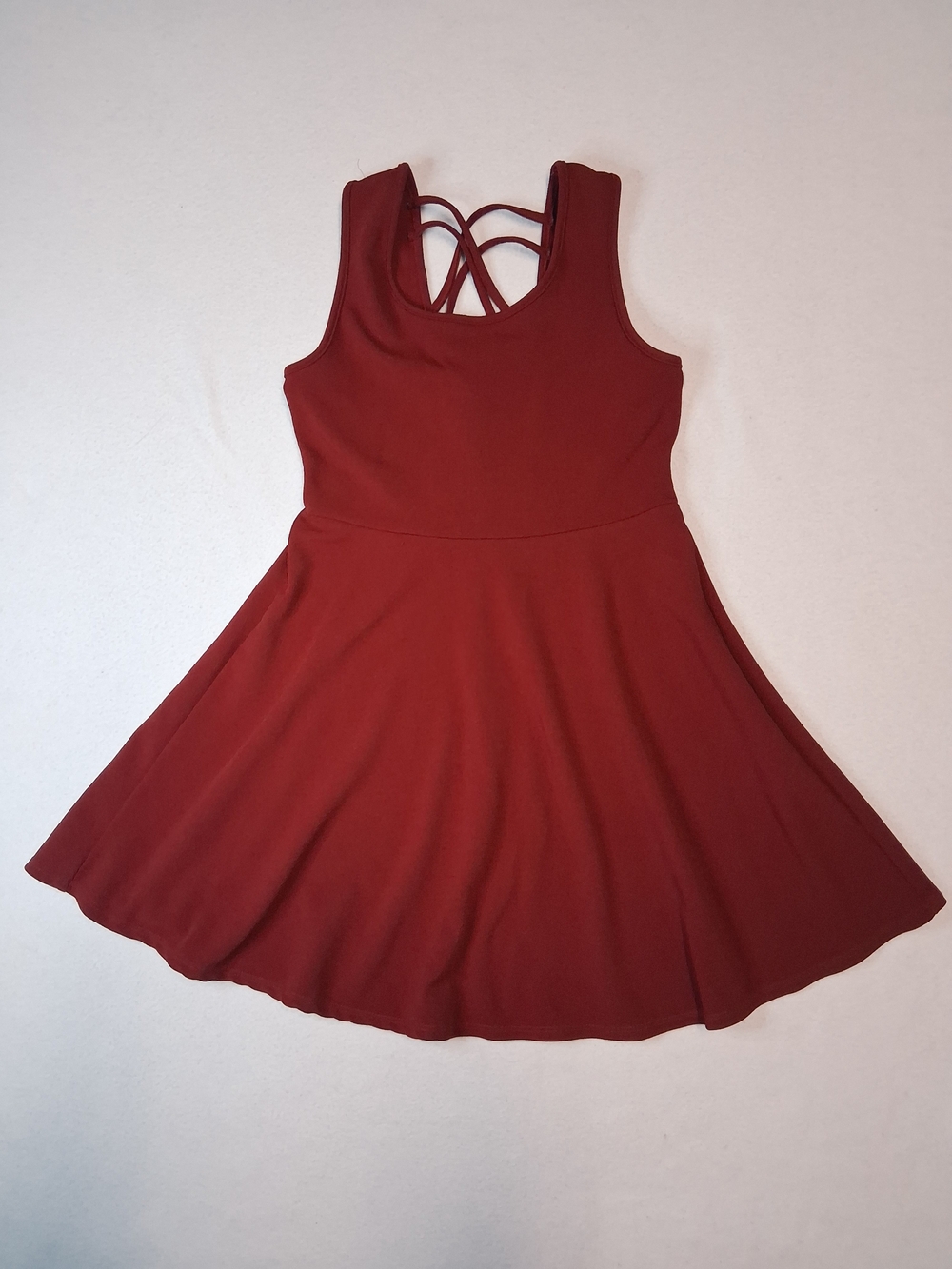 Rebel Sugar Sleeveless Dress in Deep Red Wine - Picture 2 of 7